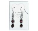 Silver Earrings Pink Tourmaline