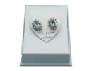 Silver Earrings Topaz