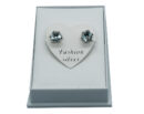 Silver Earrings Topaz