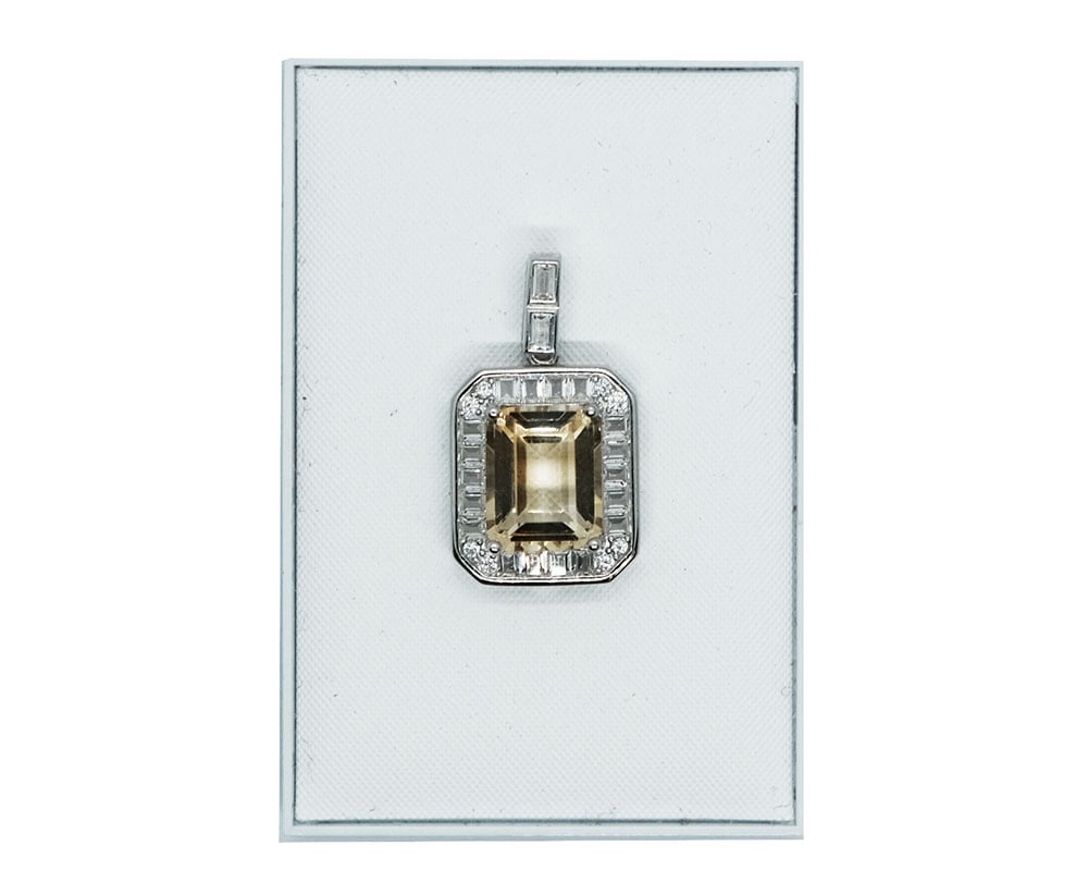 Silver Pendant Citrine