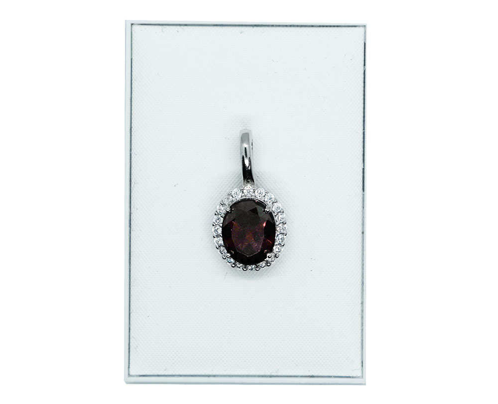 Silver Pendant Garnet