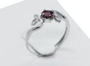 Silver Ring Garnet Adjustable