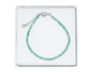 Silver Bracelet 3mm Amazonite