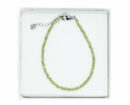 Silver Bracelet 3mm Peridot