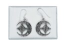 Silver Earring Moon Celtic