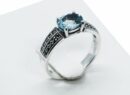 Silver Ring Blue Topaz Oval