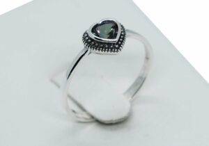 Silver Ring Mystic Topaz Heart