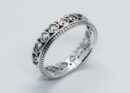 Silver Ring Round Hearts