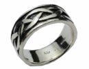 Ring Silver Band Half Celtic