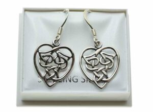 Silver Earring Celtic Heart