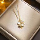 Necklace Stainless Steel Clover