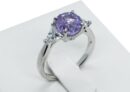 Fashion Ring Round Square CZ