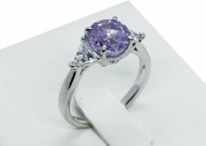 Fashion Ring Round Square CZ