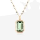 Necklace Green Stone Stainless
