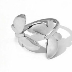 Ring Butterflies Plated Steel