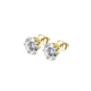 Ear Stud Round Gold Plated