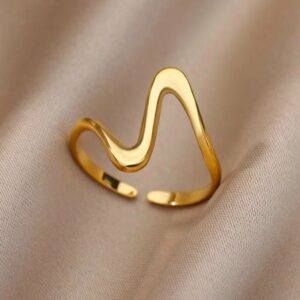 Ring Geometric Gold Plated