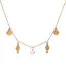 Necklace Shell Fish GoldPlated