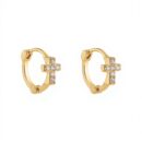Earring Cross Zircon Stones