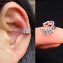 Stud Thick Band Design Silver