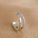 Stud C Shape Design Silver