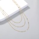 Necklace Triple Chain Gold