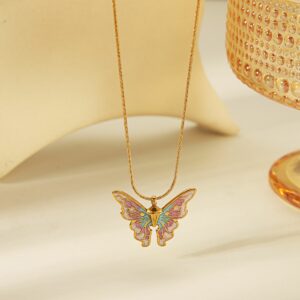 Necklace Butterfly Gold Plated