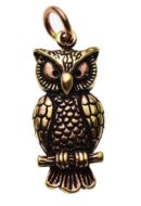 Pendant Bronze Owl On Perch