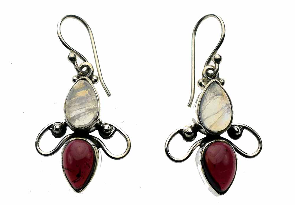 Silver Earring Double Tear