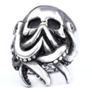 Ring Steel Octopus Skull