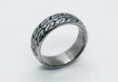 Ring Stainless Steel Ribbed