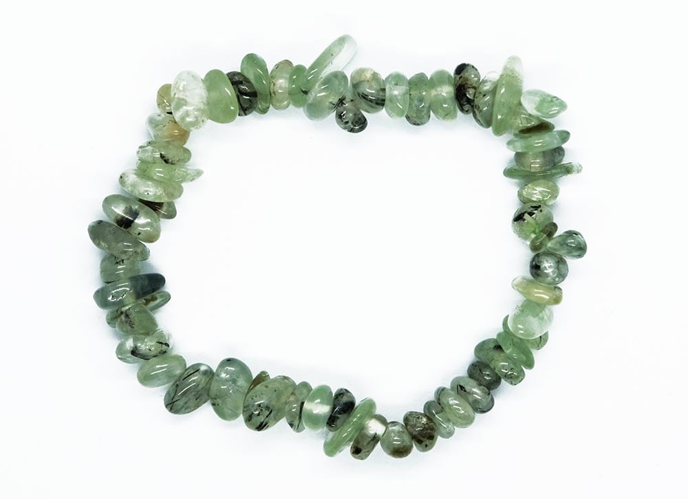 Bracelet Chip Prehnite 7 Inch