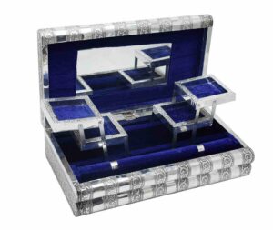 Box Jewellery Metal Blue 15X8 Inch