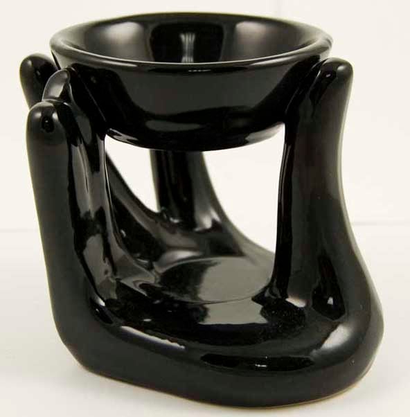Holder Ceramic Hand Black