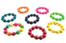 Bracelet Wood Assorted Colours 6pcs For Â£0.35 Each
