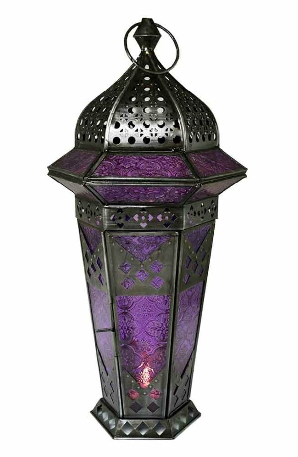 Lantern Candle Holder Purple