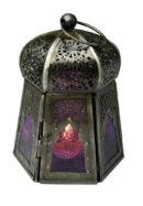 Lantern Candle Holder Purple