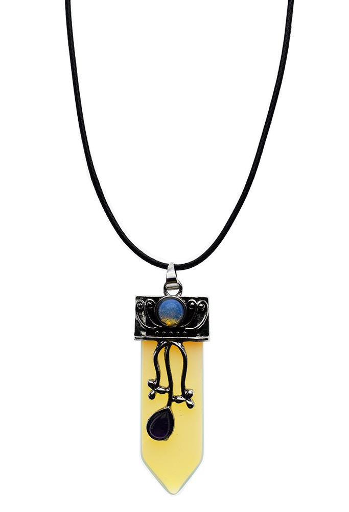 Necklace Sword Shape Opalite