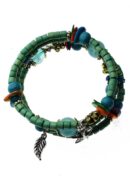 Bracelet Beaded Turq Colour