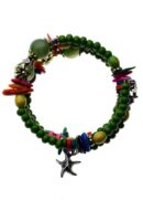 Bracelet Beaded Green Colour
