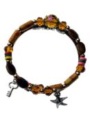 Bracelet Long Beads Brown