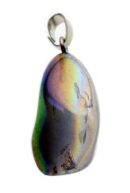 Pendant Tumble Stone Blue Aura
