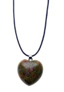 Necklace Stone Heart Unakite