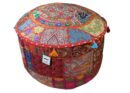 Pouffe Patchwork Red