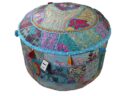 Pouffe Patchwork Turquoise