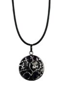 Necklace Owl On Tree Amethyst