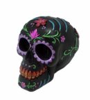 Skull Black With Floral Patter