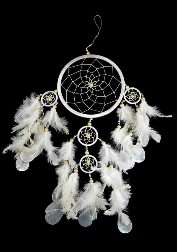 Dream Catcher White With Shell