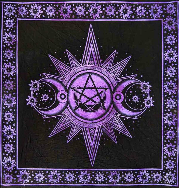 Altar Cloth Triple Moon Purple 105X105cm