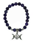 Bracelet 8mm Amethyst 3 Moons